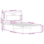 Bed Frame without Mattress Sonoma Oak 107x203 cm Engineered Wood 4106788