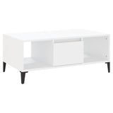 Coffee Table White 90x50x36.5 cm Engineered Wood 821068