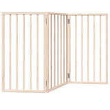 Dog Gate Foldable 3 Panels 150 cm Poplar Wood 352174