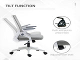 Mesh Office Chair, Desk Chair with Lumbar Support, Flip-up Armrest, Swivel Wheels, Adjustable T3398P344714
