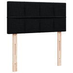 ZNTS Box Spring Bed with Mattress Black 90x200 cm Fabric 3285773