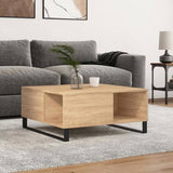 Coffee Table Sonoma Oak 80x80x36.5 cm Engineered Wood 830791