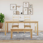 ZNTS Dining Table Panama 180x90x75 cm Solid Wood Pine 4005708