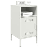 ZNTS Bedside Cabinet White 36x39x68 cm Steel 843076