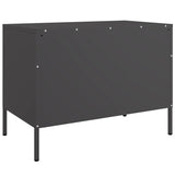 TV Cabinets 2 pcs Black 68x39x50.5 cm Steel 842935