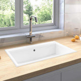 Kitchen Sink White 79 x 50 x 31 cm Quartz and Resin 147056