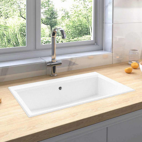Kitchen Sink White 79 x 50 x 31 cm Granite 147056