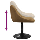 Bar Stool Brown Velvet 335314