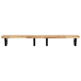 Basin Shelf Wall Mounted Steel and Solid Wood Acacia 3302707