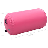 Inflatable Gymnastic Roll with Pump 120x75 cm PVC Pink 92715