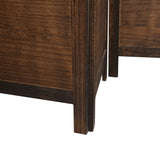 Room Divider 4 Panels Dark Brown Solid Wood Paulownia 358706