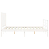 Bed Frame without Mattress White 140x190 cm Solid Wood Pine 3193837