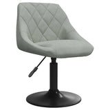 Swivel Dining Chairs 2 pcs Light Grey Velvet 335327