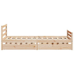 Bed Frame without Mattress 100x200 cm Solid Wood Pine 3301606