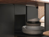 Folding Dining Table, Drop Leaf Table for Small Spaces, Foldable Table with Drawer and Storage T3398P330451