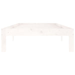 Bed Frame without Mattress White Solid Wood Pine 90x200cm 810351