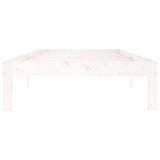 Bed Frame without Mattress White Solid Wood Pine 90x200cm 810351