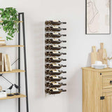 Wall Mounted Wine Rack for 24 Bottles White Iron 340883