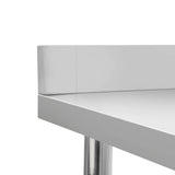 Kitchen Work Table with Backsplash 120x60x93 cm Stainless Steel 51191
