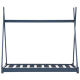 Kids Bed Frame Grey Solid Pine Wood 70x140 cm 283361
