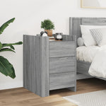 ZNTS Bedside Cabinet Grey Sonoma 45x50x65 cm Engineered Wood 848309