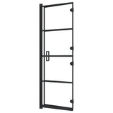 Folding Shower Enclosure ESG 100x140 cm Black 150744