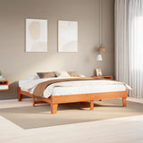 Bed Frame without Mattress Wax Brown 200x200 cm Solid Wood Pine 855345
