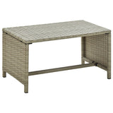 Coffee Table Beige 70x40x38 cm Poly Rattan 46395