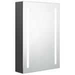 ZNTS LED Bathroom Mirror Cabinet Grey 50x13x70 cm 326497