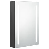 LED Bathroom Mirror Cabinet Grey 50x13x70 cm 326497