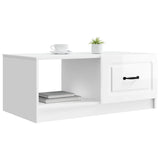 Coffee Table High Gloss White 90 x 50 x 37 cm Engineered Wood 895879