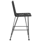 Bar Stools 2 pcs Black 45x56x103,5 cm PE Rattan and Steel 319431