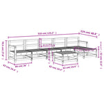 ZNTS 7 Piece Garden Lounge Set Solid Wood Douglas 3186429