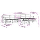 ZNTS 7 Piece Garden Lounge Set Solid Wood Douglas 3186429