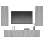 ZNTS 4 Piece TV Cabinet Set Grey Sonoma Engineered Wood 3114204