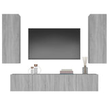 4 Piece TV Cabinet Set Grey Sonoma Engineered Wood 3114204