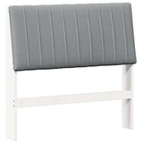 Upholstered Headboard Light Grey 100 cm Solid Pine Wood 879413