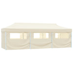 Folding Pop-up Party Tent with 8 Sidewalls 870x291x315 cm Cream 44976