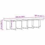 Garden Dining Set 13 pcs Black Steel 3335862