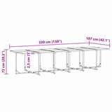 Garden Dining Set 17 pcs Black Steel 3335867