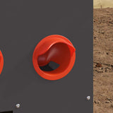 Chicken Feeder Black 60.5 x 29 x 51 cm Cold-Rolled Steel 874645
