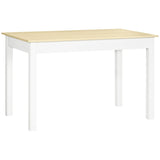 Dining Table for 4 to 6, 120L x 70W x 75Hcm, Modern Kitchen Table with Wood Effect Tabletop, Thick T3398P343531