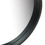 Wall Mirror with Strap 50 cm Black 320367