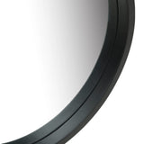 Wall Mirror with Strap 50 cm Black 320367