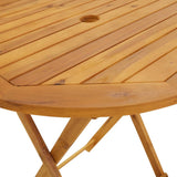 3 Piece Bistro Set Leaf Pattern Fabric and Solid Wood 3281860