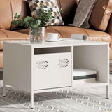 Coffee Table White 68.5x50x43.5 cm Cold-rolled Steel 851285