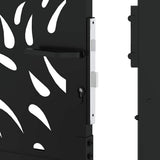 Garden Gate Black 100x200 cm Steel Flame Design 4100993