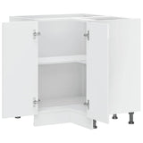 Kitchen Corner Base Cabinet Lucca High Gloss White Engineered Wood 853749