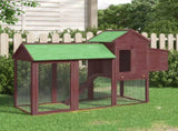 Chicken Coop Mocha 193x65x117 cm Solid Wood Pine 172234