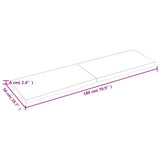 Wall Shelf 180x50x cm Untreated Solid Wood Oak 363601